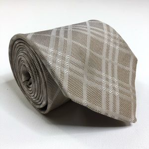 Burberry London Mens 100% silk tie tan